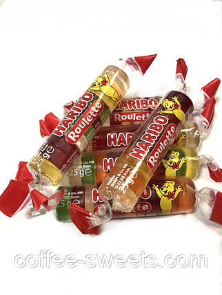 Желейні цукерки HARIBO Roulette (рулет) ФРУКТОВИЙ МІКС 50 шт 25 г, фото 1