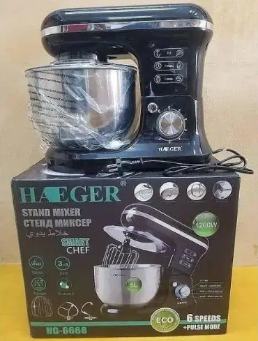Купить Миксер металлический для теста HG6668 планетарный, мощный ручной ...