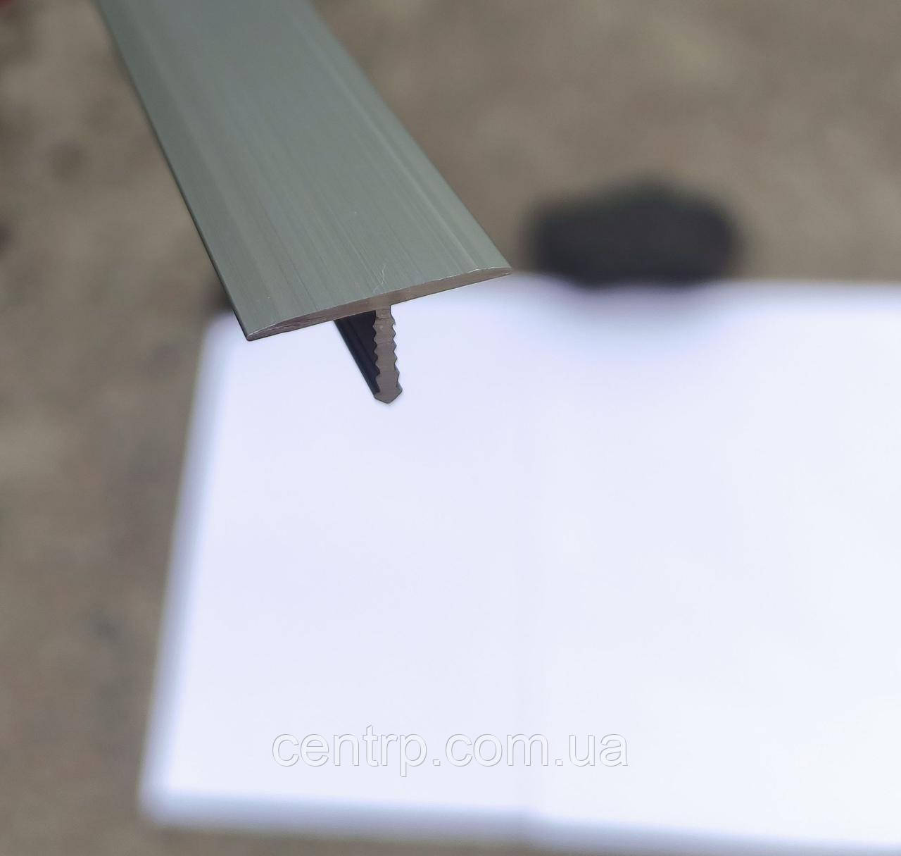 Т-подібний профіль для плитки АТ-18. Ширина 18мм. L-2.7м. Шампань (анод), фото 1