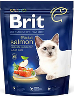 Сухой корм для котов с лососем и мякотью яблока Brit Premium by Nature Cat Adult Salmon 300 г