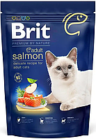 Сухой корм для котов с лососем и мякотью яблока Brit Premium by Nature Cat Adult Salmon 800 г