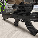 Дитячий автомат Калашникова на Орбіз на акумуляторі AK-47 з оптичним прицілом 6х і глушником, фото 6