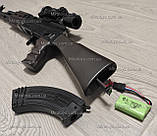 Дитячий автомат Калашникова на Орбіз на акумуляторі AK-47 з оптичним прицілом 6х і глушником, фото 7