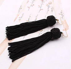 Жіночі довгі сережки-пензля Saint Laurent, фото 3