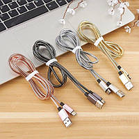 Кабель micro USB металл не рвущийся Cable metal 1.0м