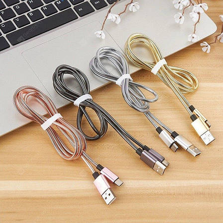 Кабель micro USB метал, що не рветься Cable metal 1.0 м, фото 1