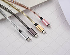 Кабель micro USB метал, що не рветься Cable metal 1.0 м, фото 4