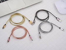 Кабель micro USB метал, що не рветься Cable metal 1.0 м, фото 5