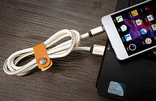 Кабель micro USB шкіряний X47, фото 3
