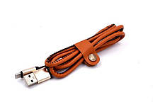 Кабель micro USB шкіряний X47, фото 6