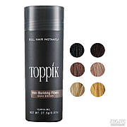 Кератиновий загущувач пудра для волосся Toppik Hair Building Fibers dark brown темно-коричневий 27.5 гр