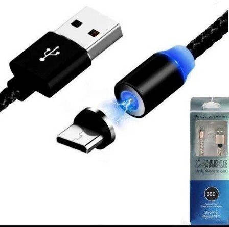 Магнітний кабель 3 в 1 micro USB + Type-c + Lightning X-CABLE, фото 1