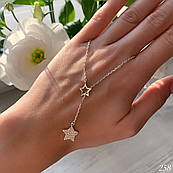 Срібне кольє-краватка Зірочки