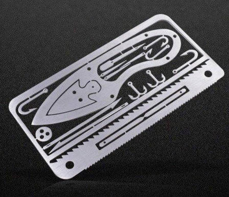 Мультитул кредитка виживальника Survival Multitool Card 17в1, фото 1