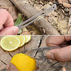 Мультитул кредитка виживальника Survival Multitool Card 17в1, фото 4