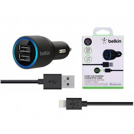 Автомобільний зарядний пристрій Belkin 2-Port Car Charger 20 W 2,1A, фото 1