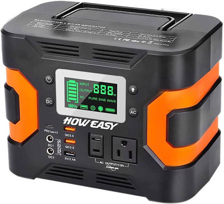 Портативна електростанція, зовнішній акумулятор, HOWEASY 8000mah 330W, фото 1