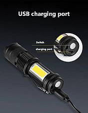 Ліхтар USB BL-525 акумуляторний Q5, фото 5