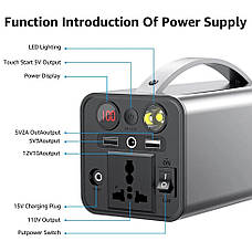 Портативна електростанція, зовнішній акумулятор, PowerFort 41000mah 150W, фото 3