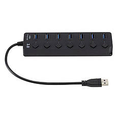 USB-розгалужувач 7 Port USB Hub 3.0, фото 4