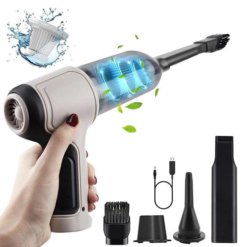 Бездротовий пилосос для автомобіля Vacuum Cleaner з потужним всмоктуванням і комплектом насадок