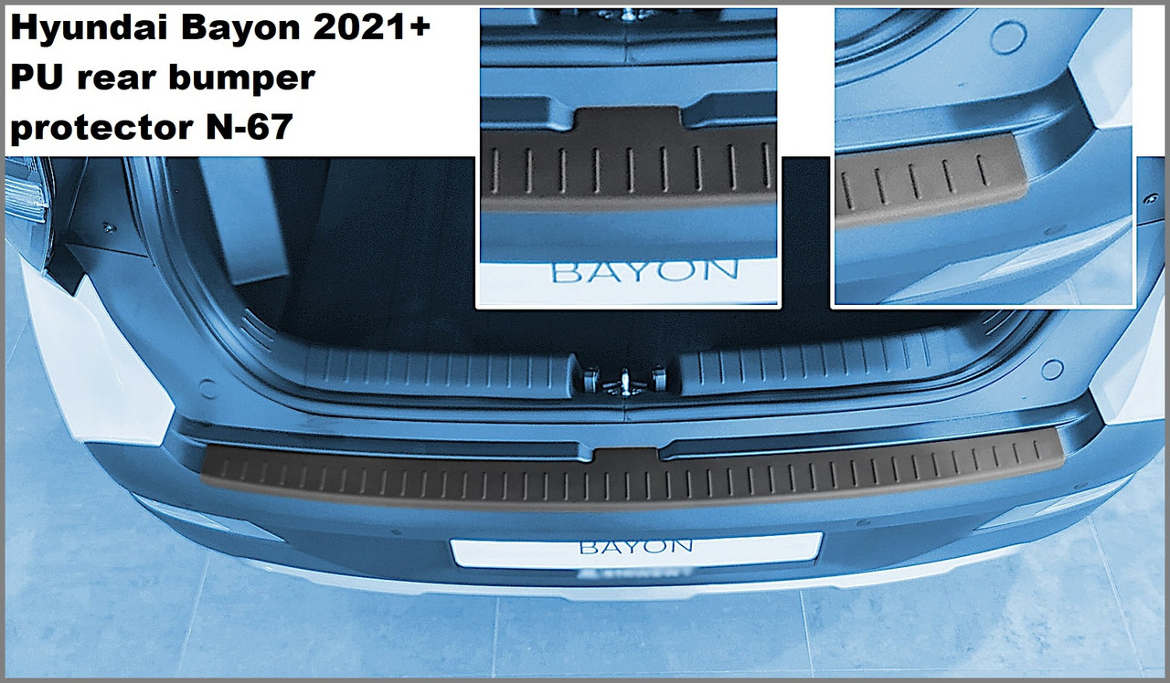 Пластикова захисна накладка на задній бампер для Hyundai Bayon 2021+, фото 6
