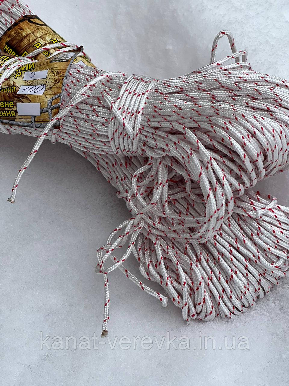 3 мм. 200 м. Шнур капроновий поліамідний (міцний), фото 1