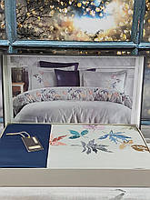 Комплект постільної білизни сатин люкс з вишивкою євро Dantela Vita Hazan