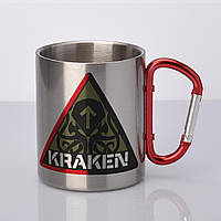 Чашка стальная с карабином 300 мл "Спецподразделение «Kraken»