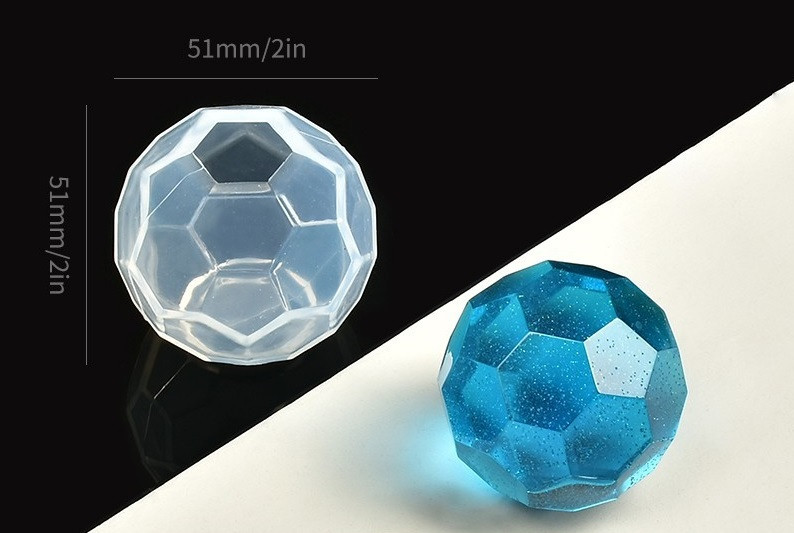 Силіконовий молд, форма, Куля багатогранна, 5 см, фото 1