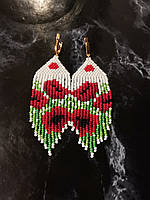 Сережки з бісеру Макі