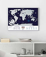 Скретч карта мира "Travel Map Holiday World" (рама)