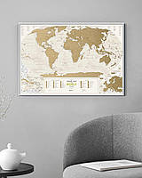 Скретч карта мира "Travel Map Geography World" (рама)