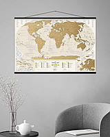 Скретч карта мира "Travel Map Geography World" (тубус)