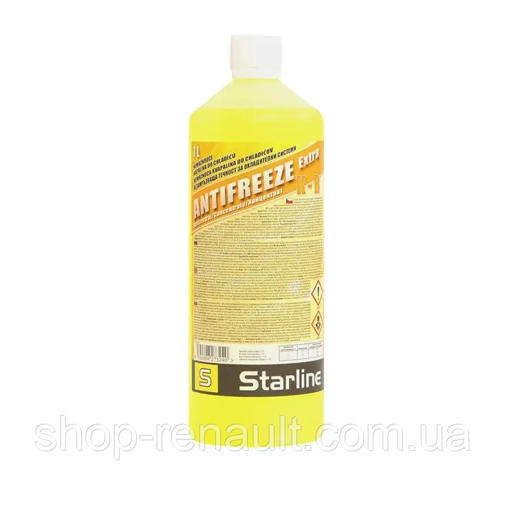Антифриз STARLINE KR / RENAULT / концентрат / 1л. / етиленгліколь / жовтий / Renault 41-01-001 D /