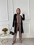 Чорний жіночий кардиган із трикотажної ангори, фото 5