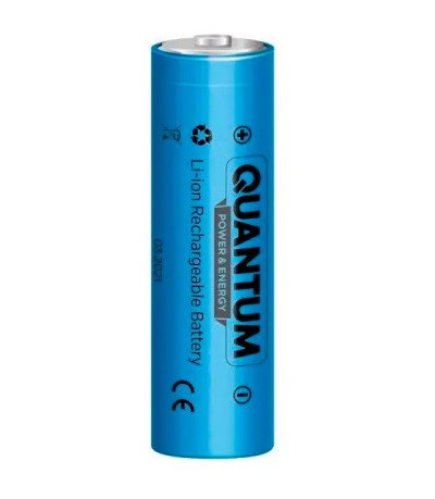 Акумулятор літій-іонний Quantum Li-ion NCM18650, 3350mAh, 3С, з клемним виступом, 1шт/уп, фото 1
