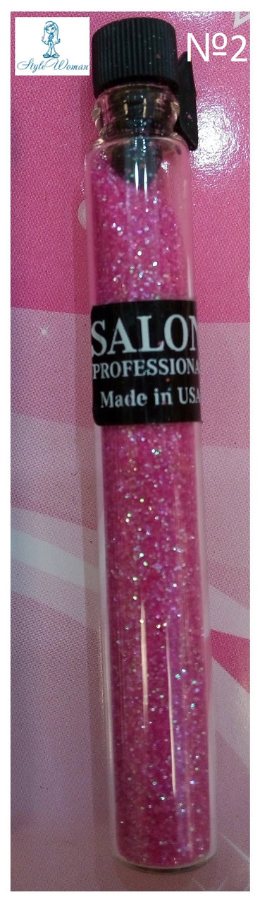 Блискітки для дизайну нігтів SALON Professional присипка Салон No2
