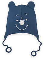 Шапка дитяча для хлопчика на зав'язках GABBI GSK-M-23-6/1 Синій розмір 40/42 (13548)