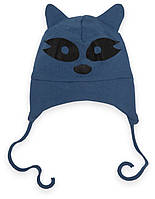 Шапка дитяча для хлопчика на зав'язках GABBI GSK-M-23-5/1 Синій розмір 40/42 (13546)