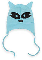 Шапка дитяча для хлопчика на зав'язках GABBI GSK-M-23-5/1 Бірюзовий розмір 40/42 (13546)