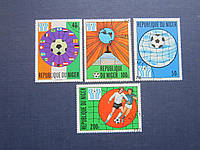 4 марки Нигер 1978 спорт футбол Чемпионат Мира Аргентина гаш