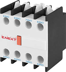 Додатковий контакт E.NEXT 40 4NO для електромагнітних пускачів і управління