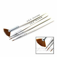 Набір кистей для малювання YRE Nail Art Brush NK-17, 4 шт.