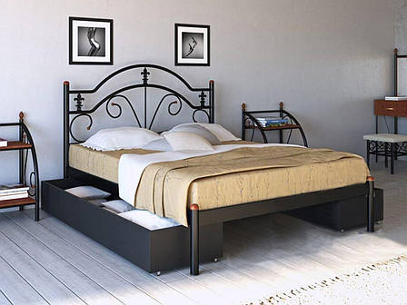 Ліжко металеве Діана фабрика Метал дизайн, фото 2