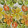 Тканина портьєрна з малюнком Тюльпан V-06A салат оранж квітковий, фото 4