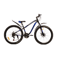 Горный велосипед подростковый Cross RIDER 26" 13", черный/синий