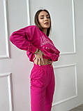Малиновий жіночий спортивний костюм із турецької двонитки "Los Angeles", фото 4