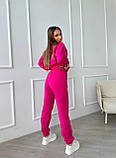 Малиновий жіночий спортивний костюм із турецької двонитки "Los Angeles", фото 6