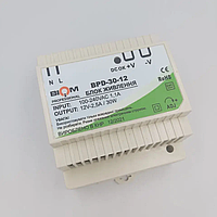 Блок питания светодиодный LED Biom на DIN-рейке TH35/ЕС35 30W 2.5A 12V IP20 BPD-30-12